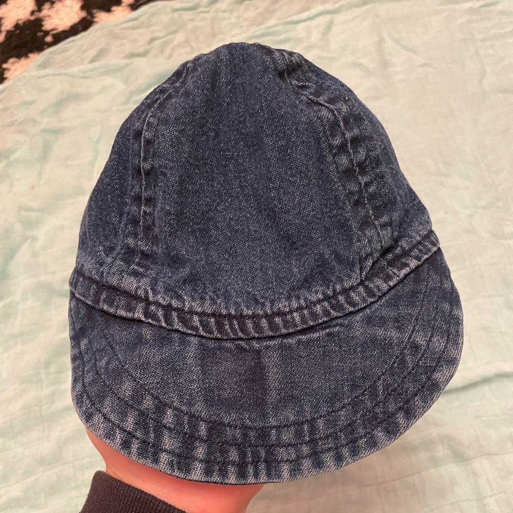 Denim baby hat